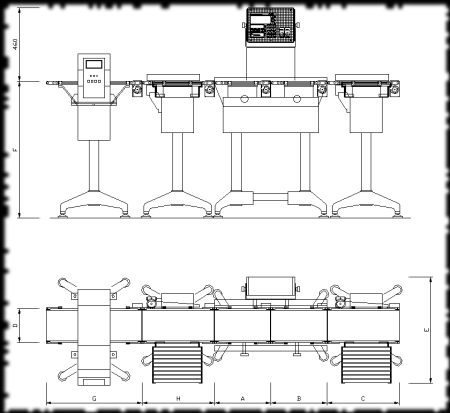 Size Metal detector HSC350